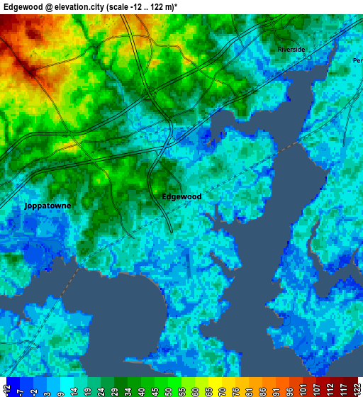 Zoom OUT 2x Edgewood, United States elevation map