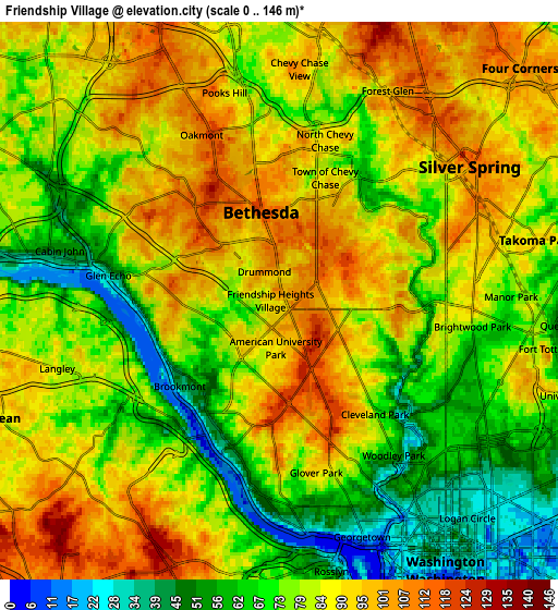 Zoom OUT 2x Friendship Village, United States elevation map