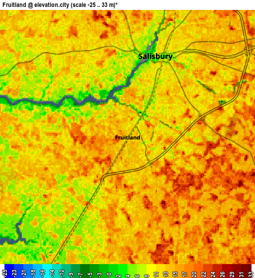 Zoom OUT 2x Fruitland, United States elevation map