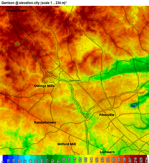 Zoom OUT 2x Garrison, United States elevation map