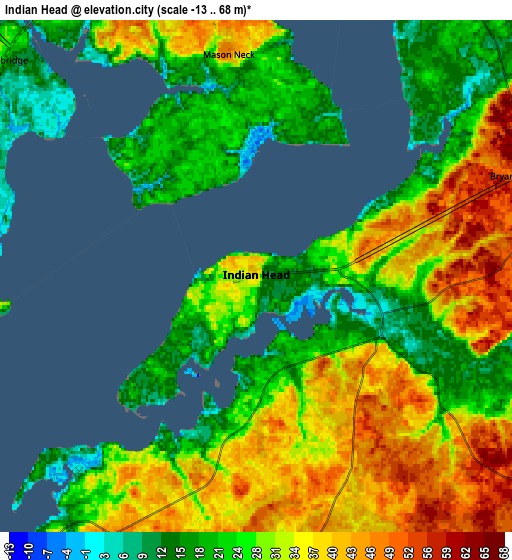 Zoom OUT 2x Indian Head, United States elevation map