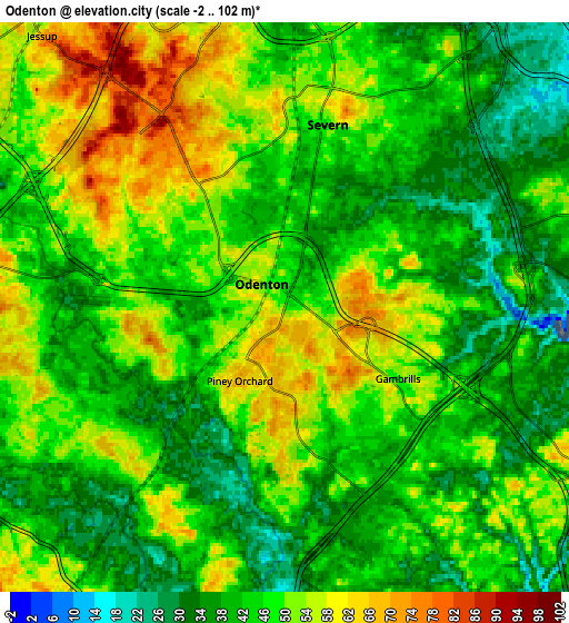 Zoom OUT 2x Odenton, United States elevation map