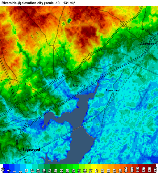 Zoom OUT 2x Riverside, United States elevation map