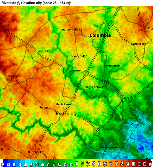 Zoom OUT 2x Riverside, United States elevation map