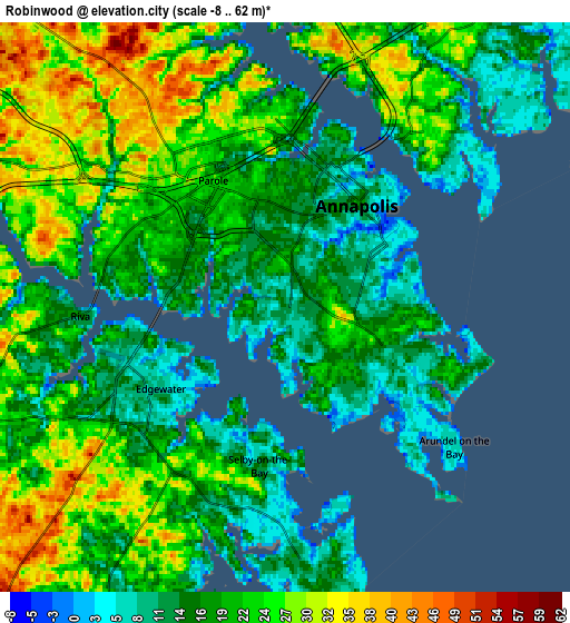 Zoom OUT 2x Robinwood, United States elevation map