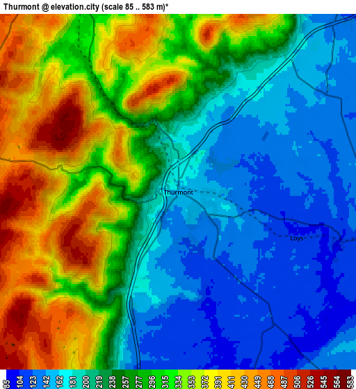 Zoom OUT 2x Thurmont, United States elevation map