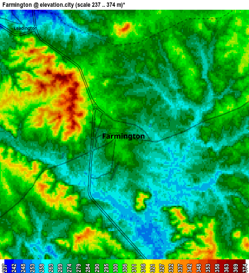 Zoom OUT 2x Farmington, United States elevation map