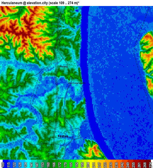 Zoom OUT 2x Herculaneum, United States elevation map