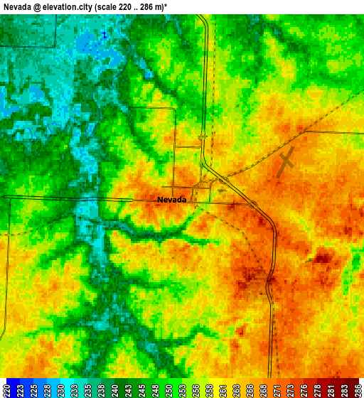 Zoom OUT 2x Nevada, United States elevation map