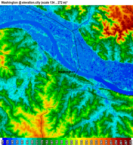 Zoom OUT 2x Washington, United States elevation map