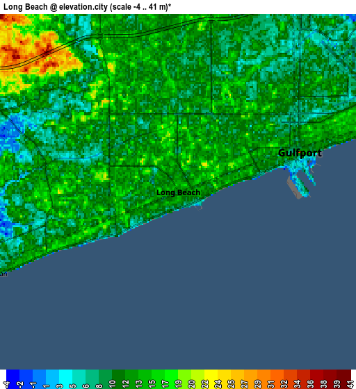 Zoom OUT 2x Long Beach, United States elevation map