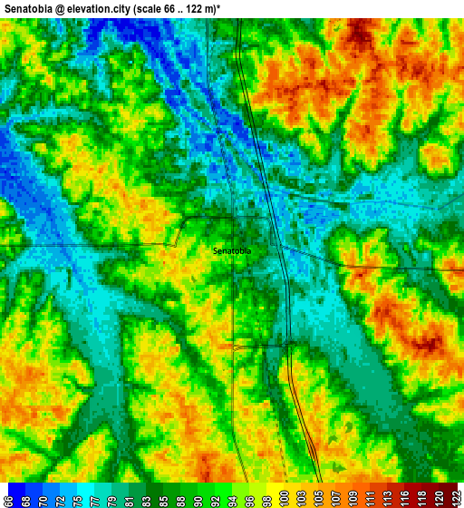 Zoom OUT 2x Senatobia, United States elevation map