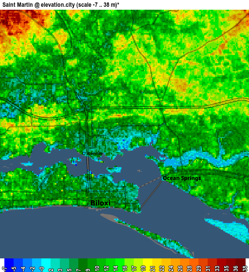 Zoom OUT 2x Saint Martin, United States elevation map