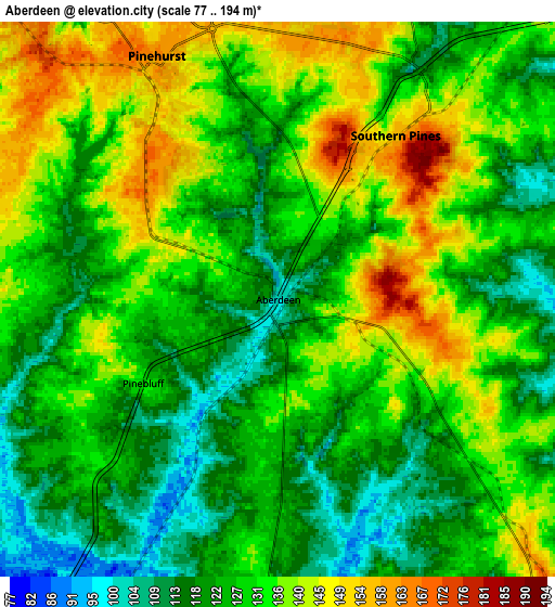 Zoom OUT 2x Aberdeen, United States elevation map