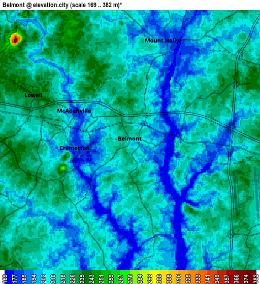 Zoom OUT 2x Belmont, United States elevation map