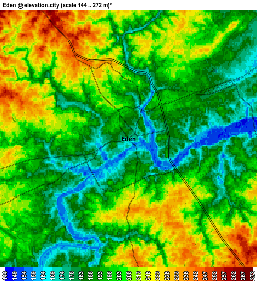 Zoom OUT 2x Eden, United States elevation map