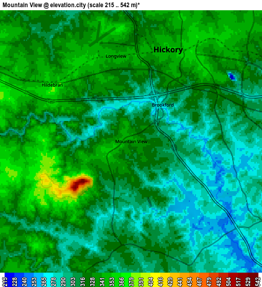 Zoom OUT 2x Mountain View, United States elevation map