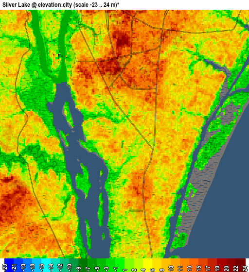 Zoom OUT 2x Silver Lake, United States elevation map