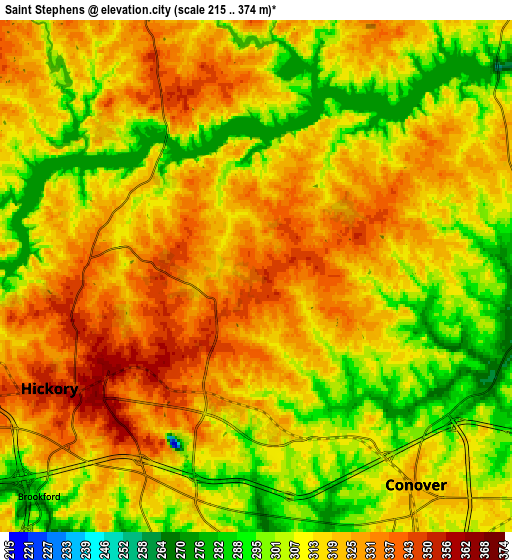 Zoom OUT 2x Saint Stephens, United States elevation map