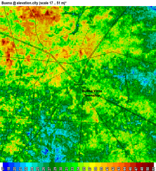 Zoom OUT 2x Buena, United States elevation map