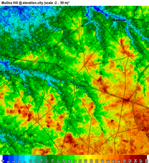 Zoom OUT 2x Mullica Hill, United States elevation map