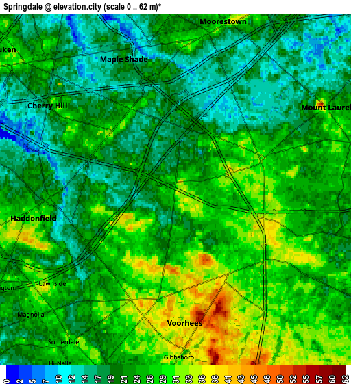 Zoom OUT 2x Springdale, United States elevation map