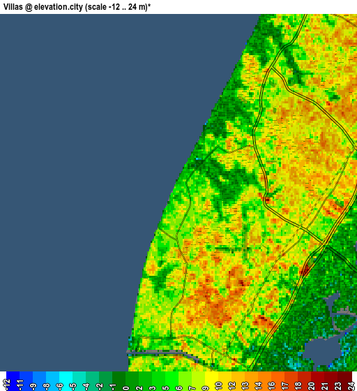 Zoom OUT 2x Villas, United States elevation map