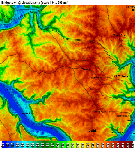Zoom OUT 2x Bridgetown, United States elevation map