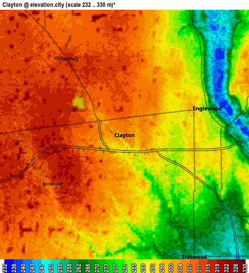 Zoom OUT 2x Clayton, United States elevation map