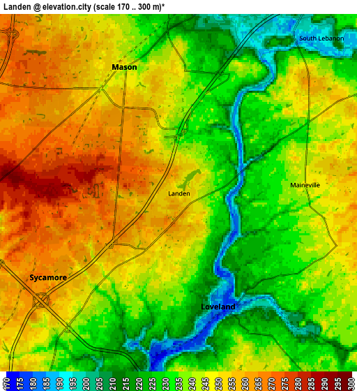 Zoom OUT 2x Landen, United States elevation map