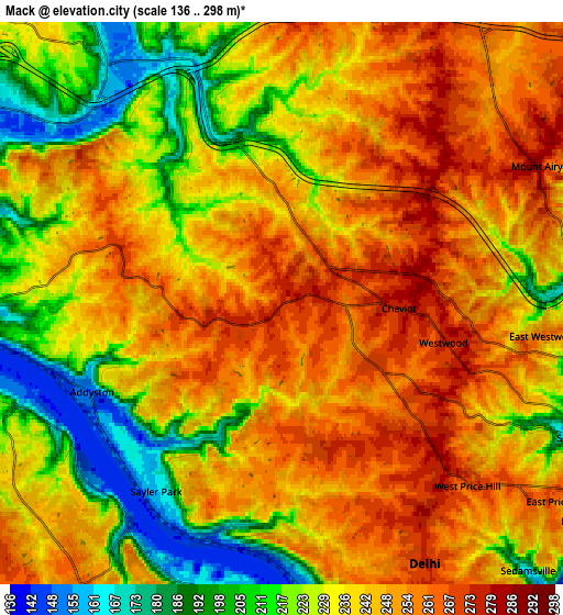 Zoom OUT 2x Mack, United States elevation map