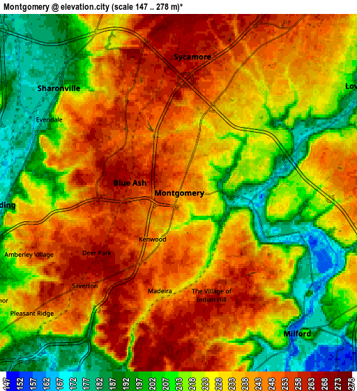 Zoom OUT 2x Montgomery, United States elevation map