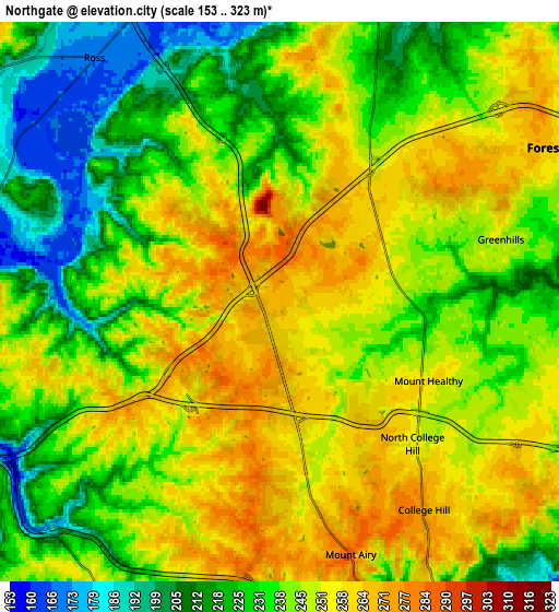 Zoom OUT 2x Northgate, United States elevation map