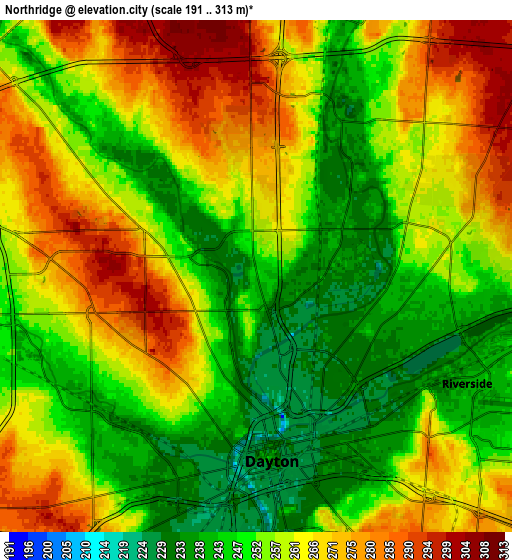 Zoom OUT 2x Northridge, United States elevation map