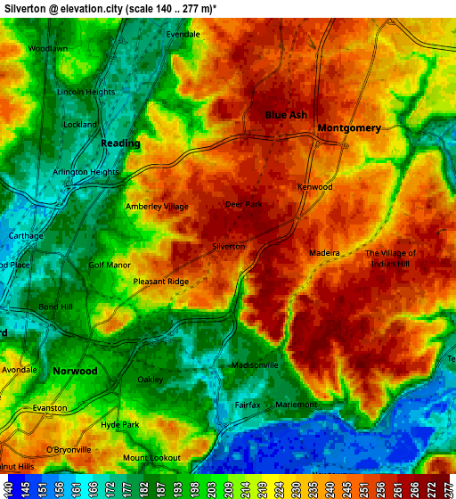 Zoom OUT 2x Silverton, United States elevation map