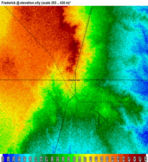 Zoom OUT 2x Frederick, United States elevation map