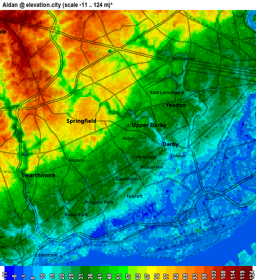 Zoom OUT 2x Aldan, United States elevation map