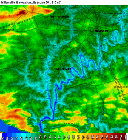 Zoom OUT 2x Millersville, United States elevation map