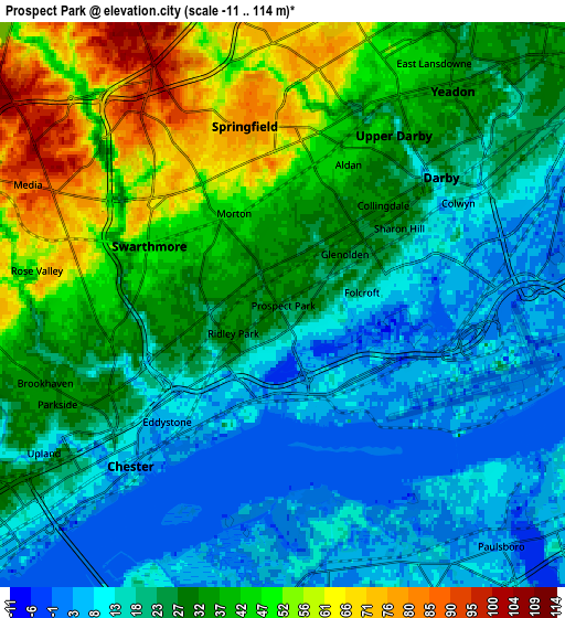 Zoom OUT 2x Prospect Park, United States elevation map