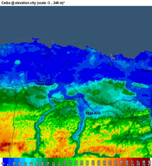 Zoom OUT 2x Ceiba, Puerto Rico elevation map