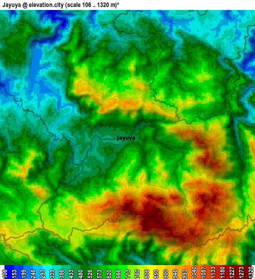 Zoom OUT 2x Jayuya, Puerto Rico elevation map