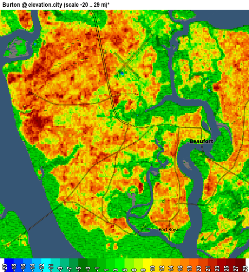 Zoom OUT 2x Burton, United States elevation map