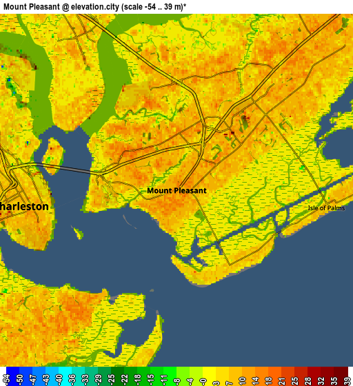 Zoom OUT 2x Mount Pleasant, United States elevation map
