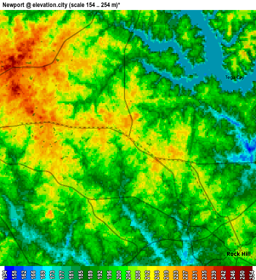 Zoom OUT 2x Newport, United States elevation map