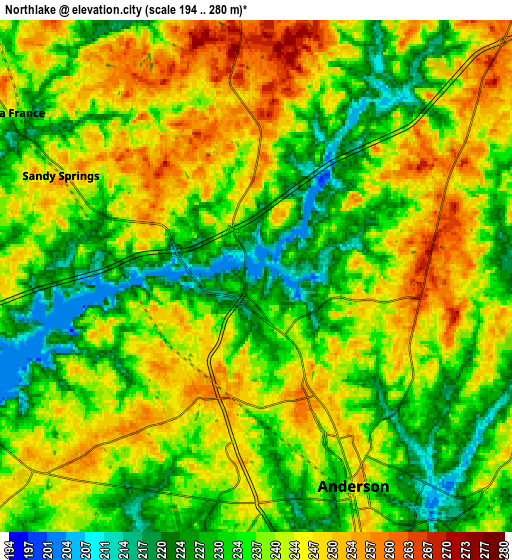 Zoom OUT 2x Northlake, United States elevation map