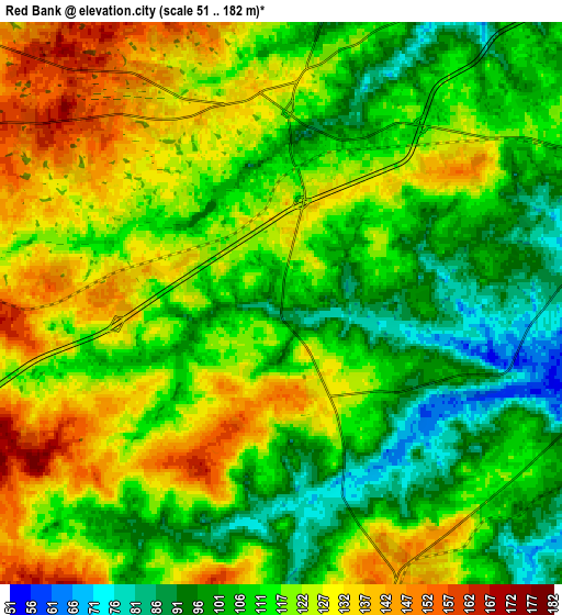 Zoom OUT 2x Red Bank, United States elevation map