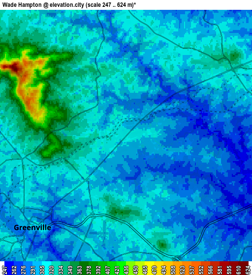 Zoom OUT 2x Wade Hampton, United States elevation map