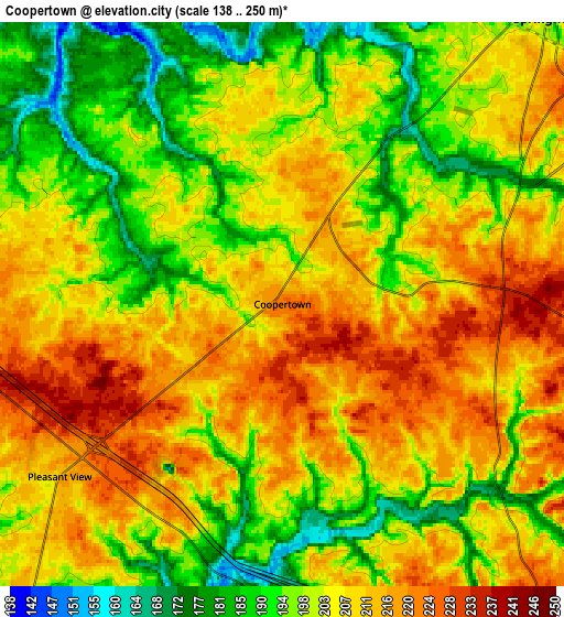 Zoom OUT 2x Coopertown, United States elevation map