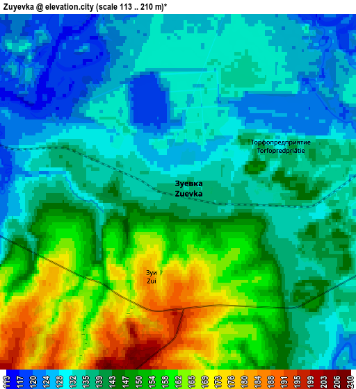 Zoom OUT 2x Zuyevka, Russia elevation map