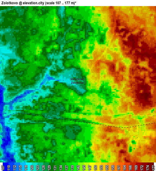 Zoom OUT 2x Zolotkovo, Russia elevation map